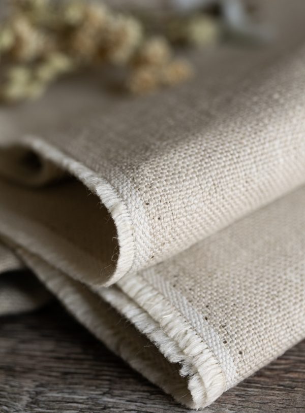 Oatmeal Chunky Laundered Linen